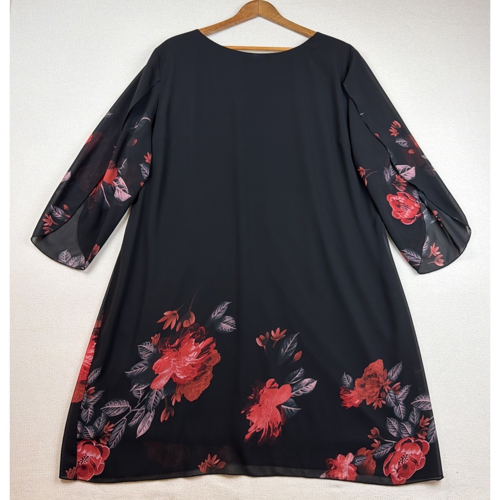 Grace Karin Floral Bell Sleeve Sheath Dress Size 3XL Lined Formal NWT Elegant - Picture 2 of 15
